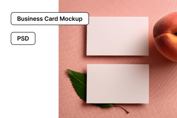 2 Horizontal Business Cards Mockup for Premium Presentations