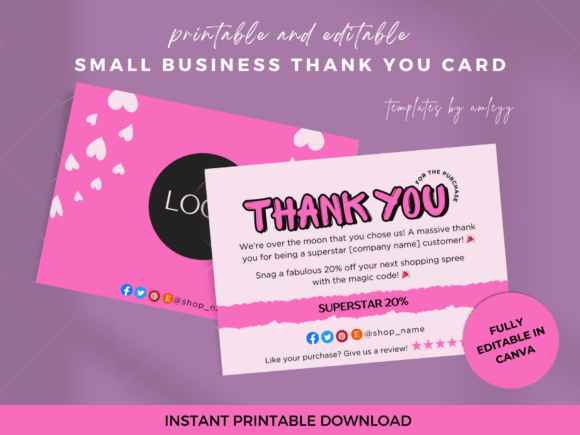 Cute Small Business Thank You Card – Express Gratitude with Style