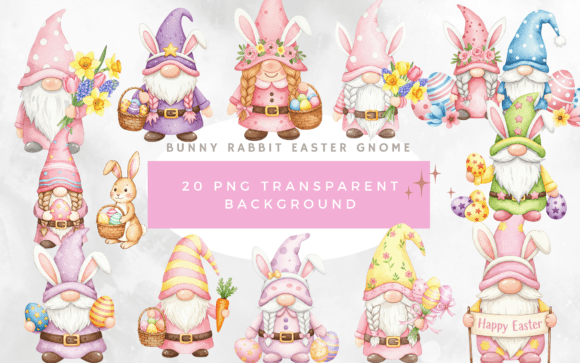 Easter Gnome PNG Rabbit Bunny: A Versatile Springtime Design Asset