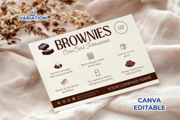 Editable Brownies Care Card Canva Template: A Practical Guide for Bakers