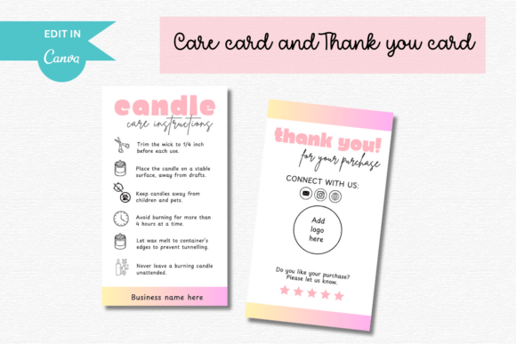Editable Candle Care Card: Enhance Your Brand and Customer Experience