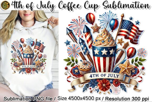 Elegant 4th of July Theme Coffee Mug PNG: A Strategic Asset for Creative and Commercial Projects