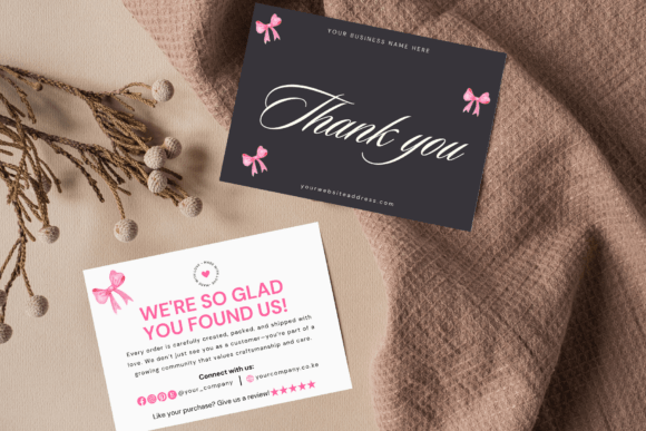 Enhancing Customer Appreciation with the Luxury Coquette Thank You Card Template
