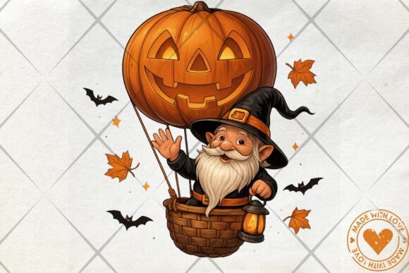 Evaluating Halloween Gnome Hot Air Balloon Clipart for Your Seasonal Projects