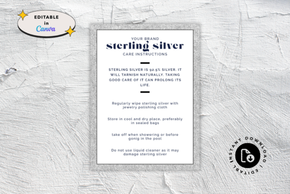 How to Use a Sterling Silver Care Instruction Card to Elevate Your Jewelry Brand