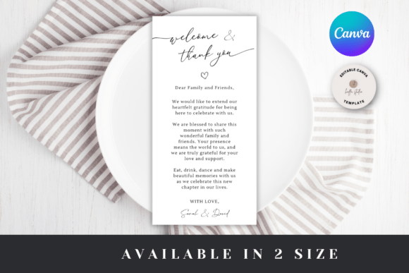 Minimalist Thank You Place Card Template for Professional and Personal Use
