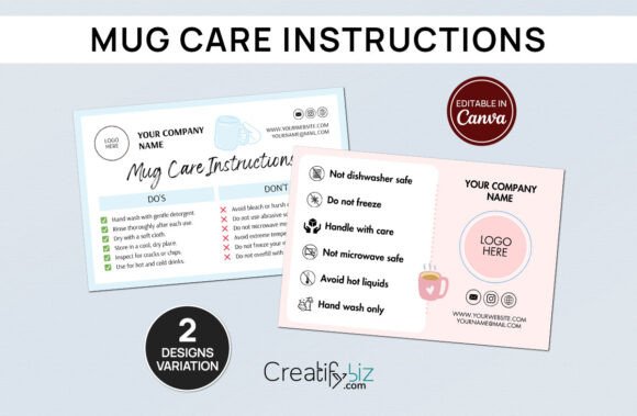 Mug Care Instructions Canva Card Template: A Simple Way to Boost Customer Satisfaction