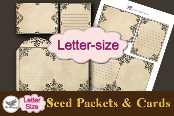 Ornate Vintage Seed Packets Letter Size: A Timeless Addition to Your Paper Crafts