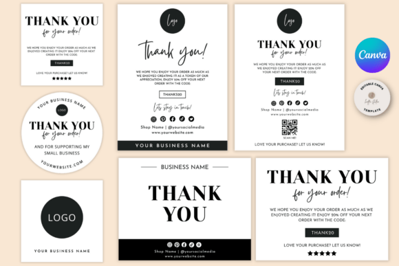 Thank You Card Bundle: The Modern Way to Show Appreciation with Digital Templates