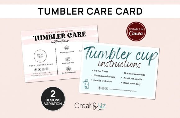 Tumbler Care Guide Instructions Card: The Essential Tool for Small Businesses and Customers Alike