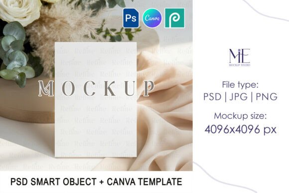 Wedding 5x7 Invitation Mockup PSD Canva: Elevate Your Design Workflow
